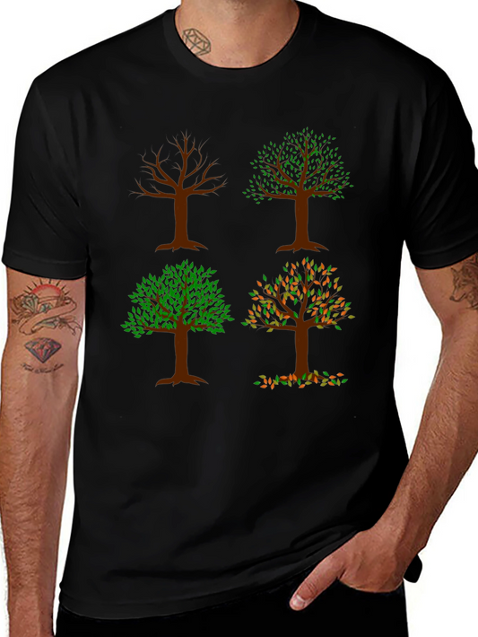 Four Seasons Tree Graphic Tee - Nature Lovers Shirt
