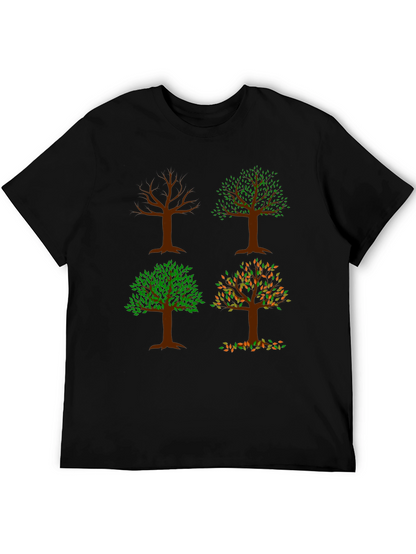 Four Seasons Tree Graphic Tee - Nature Lovers Shirt