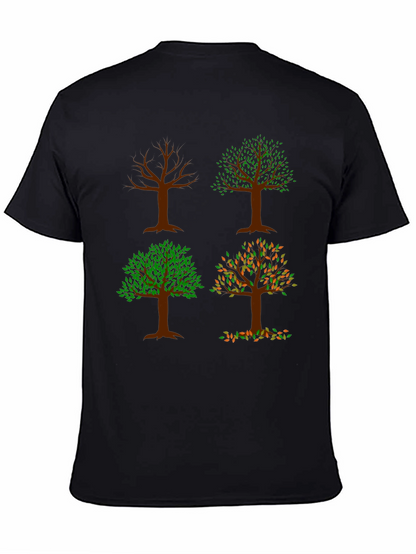 Four Seasons Tree Graphic Tee - Nature Lovers Shirt