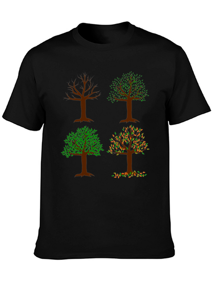 Four Seasons Tree Graphic Tee - Nature Lovers Shirt
