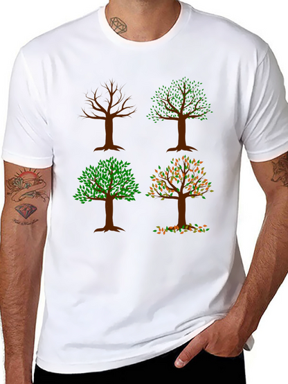 Four Seasons Tree Graphic Tee - Nature Lovers Shirt