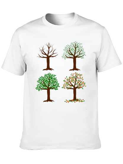 Four Seasons Tree Graphic Tee - Nature Lovers Shirt