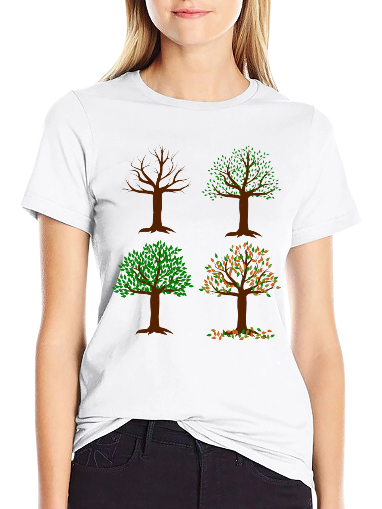 Four Seasons Tree Graphic Tee - Nature Lovers Shirt