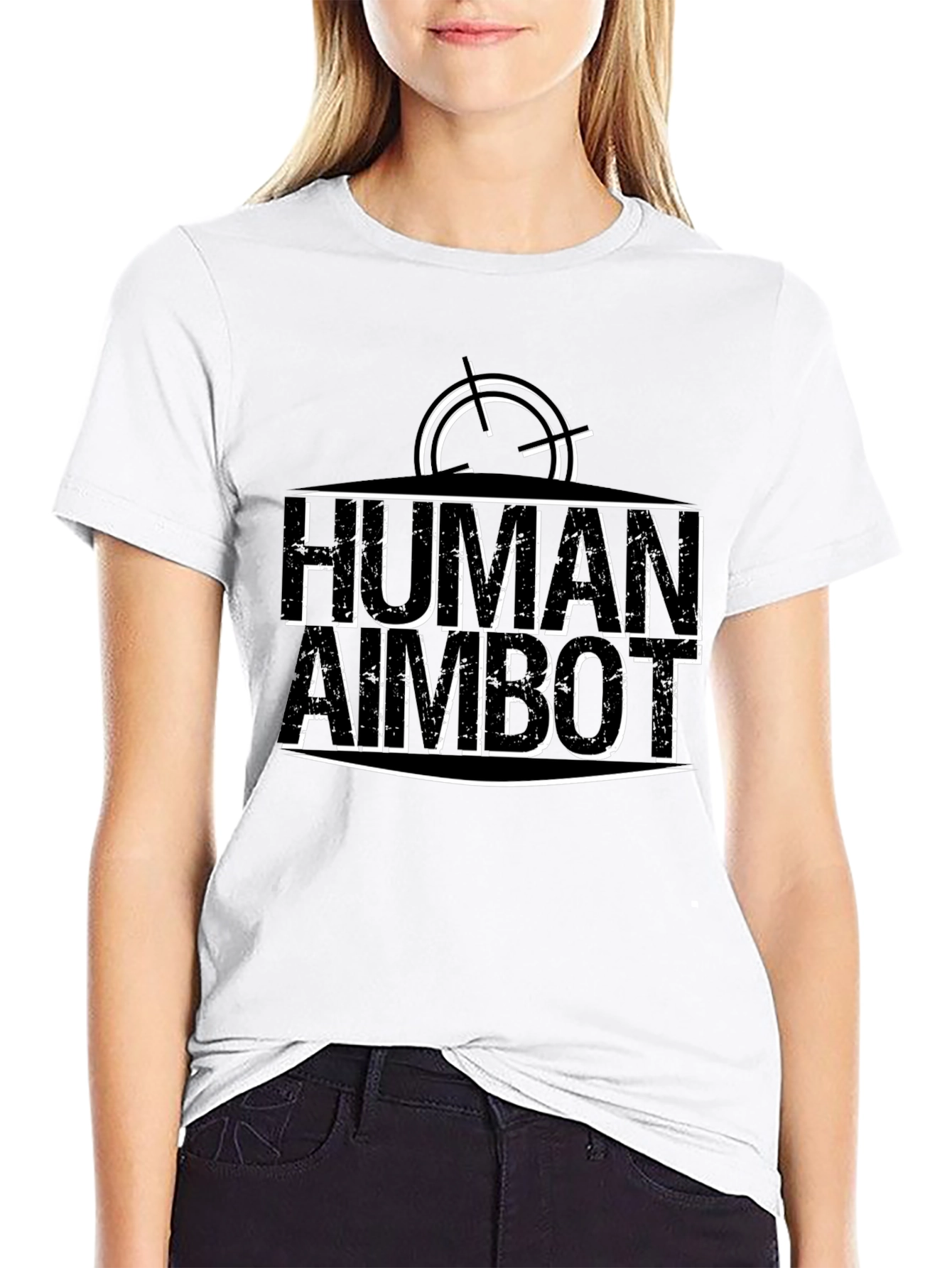 Human Aimbot T-Shirt Funny Gamer Tee