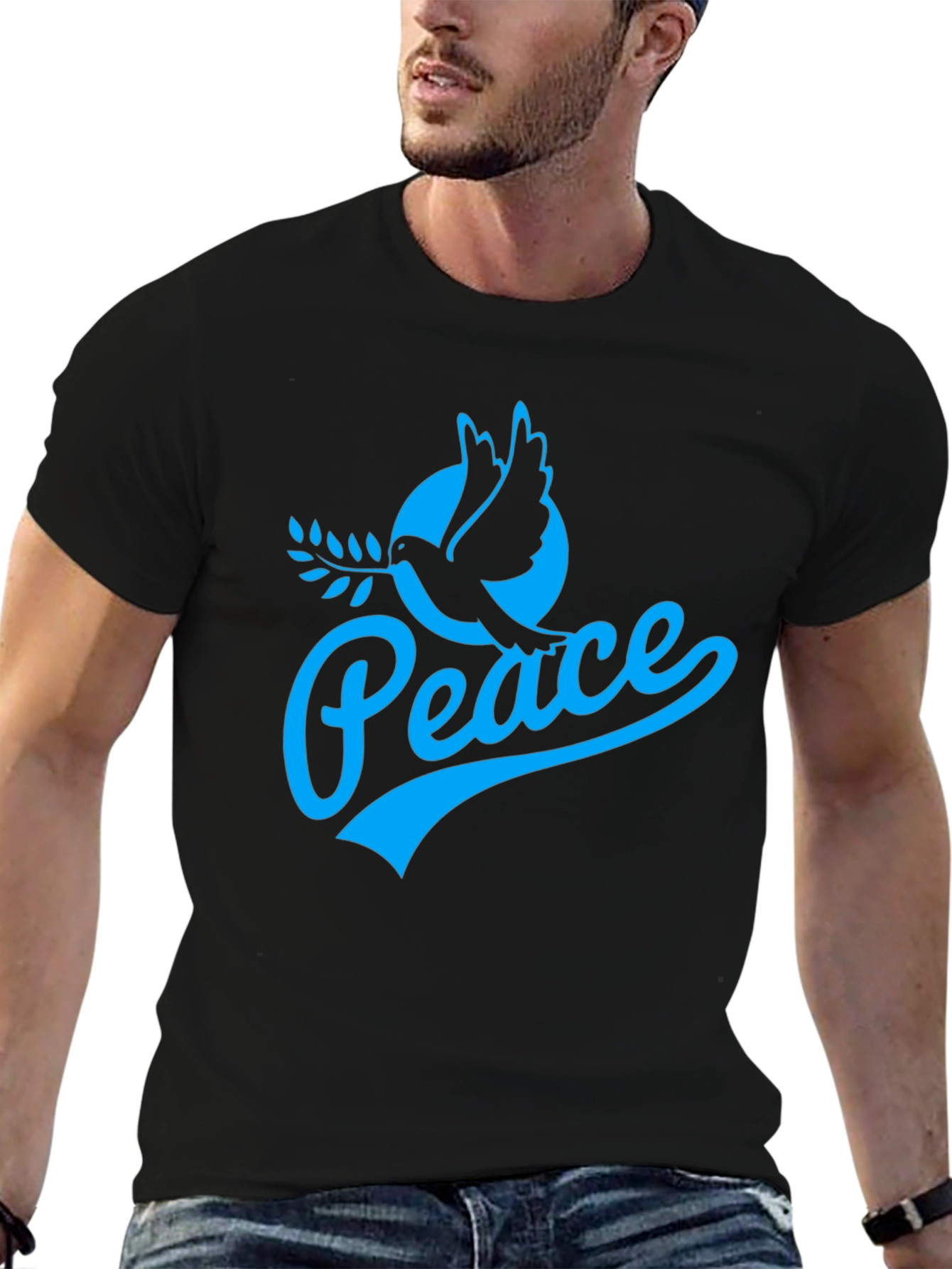 Peace Dove Graphic T-Shirt - Black