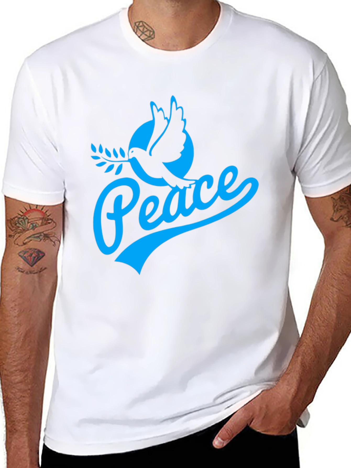 Peace Dove Graphic T-Shirt - Black