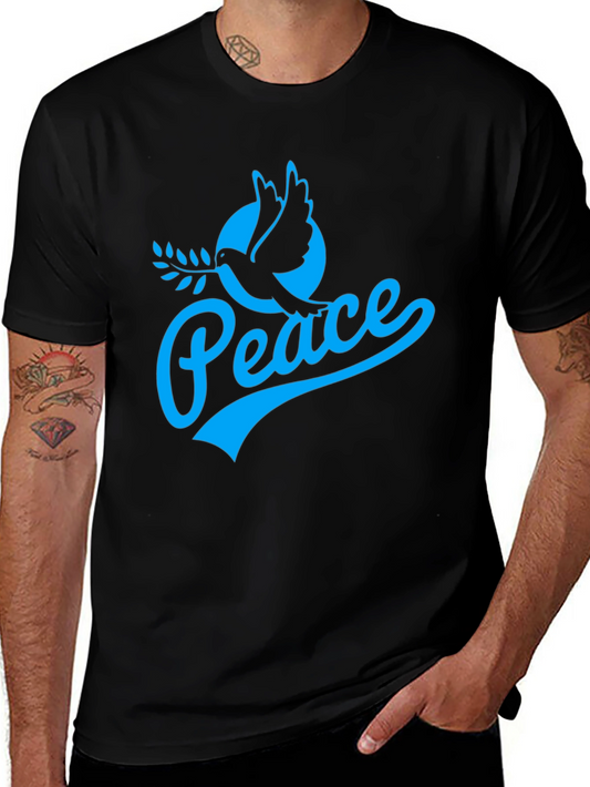 Peace Dove Graphic T-Shirt - Black