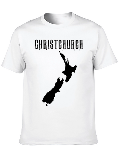 Christchurch New Zealand Map Graphic Tee