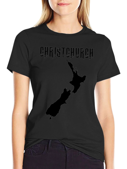 Christchurch New Zealand Map Graphic Tee