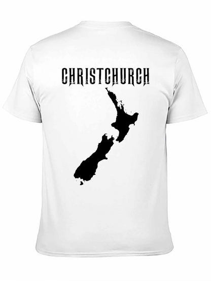 Christchurch New Zealand Map Graphic Tee