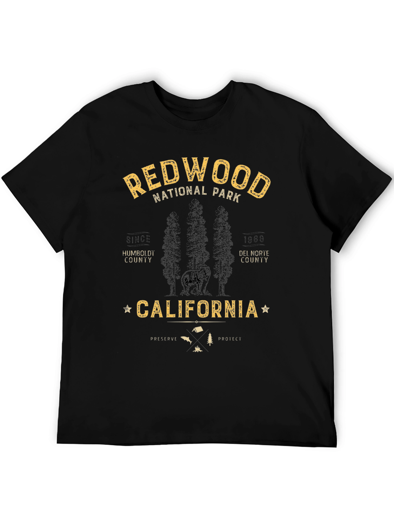 Redwood National Park Black T-Shirt