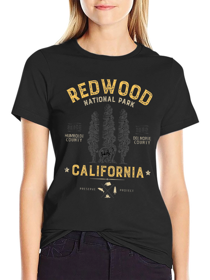 Redwood National Park Black T-Shirt