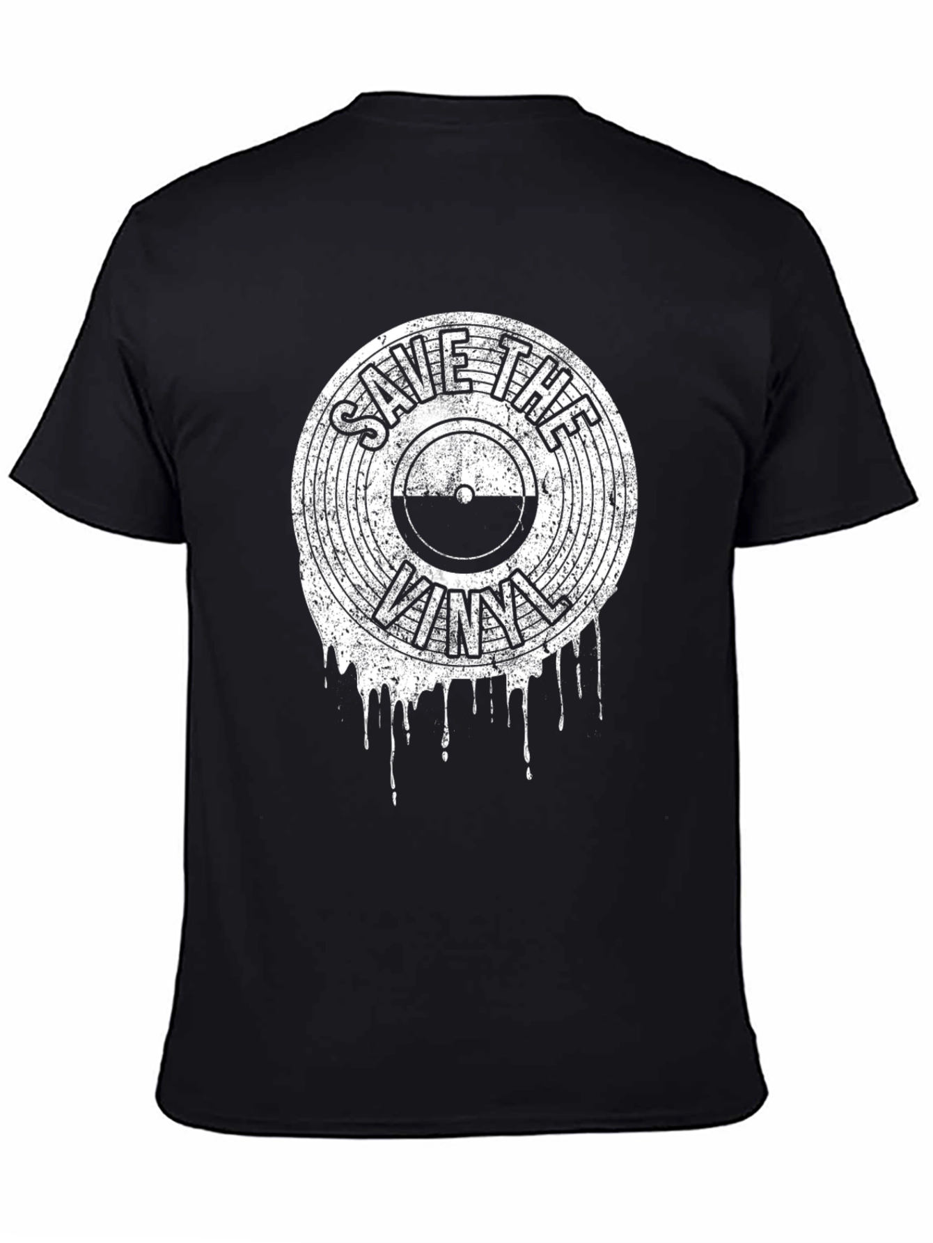 Save The Vinyl Graphic T-Shirt - Black