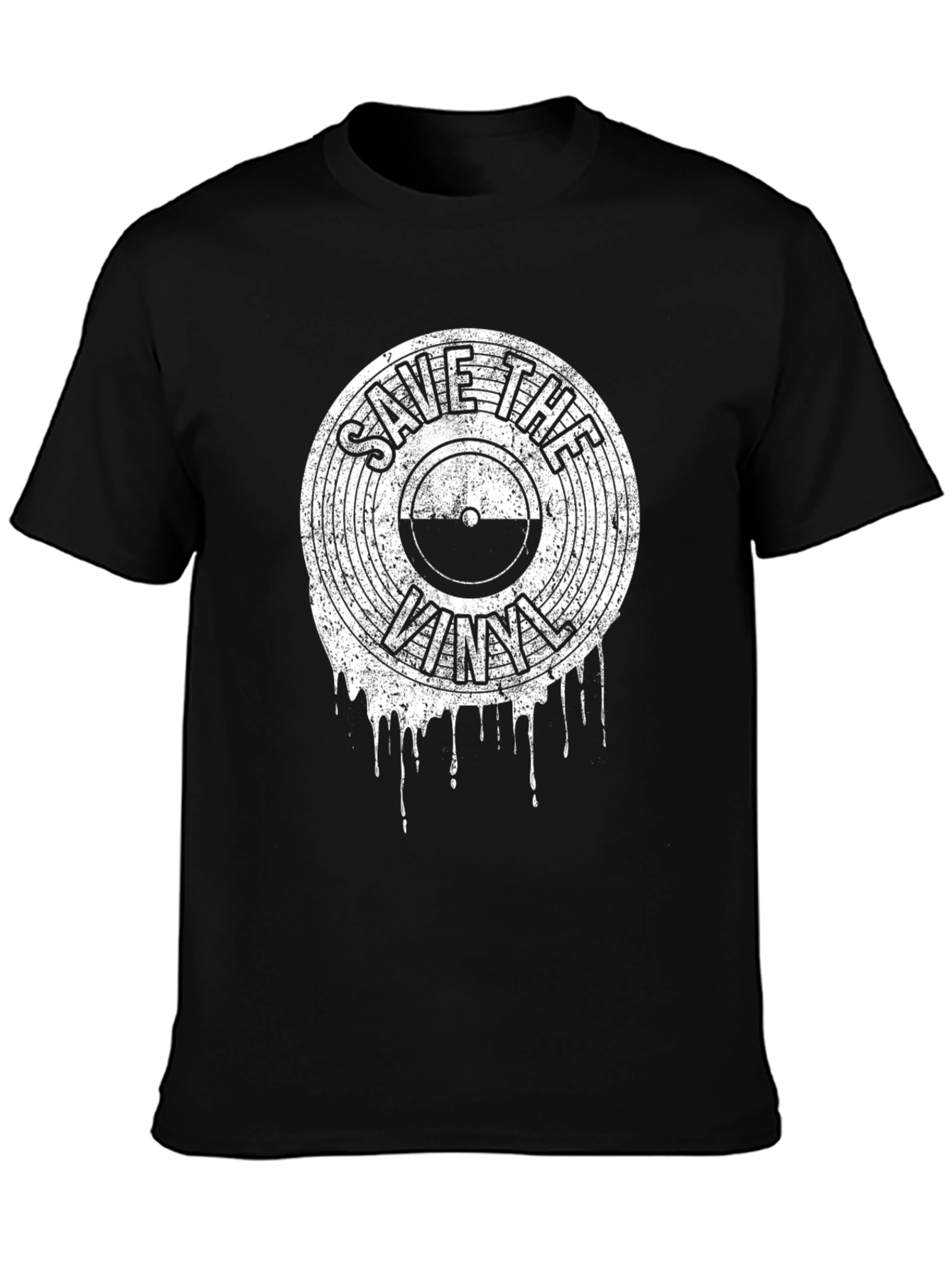 Save The Vinyl Graphic T-Shirt - Black
