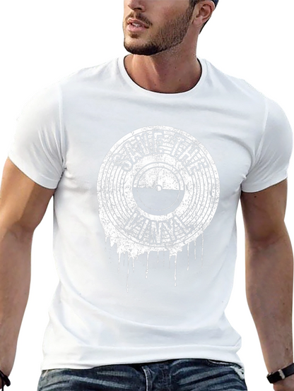 Save The Vinyl Graphic T-Shirt - Black