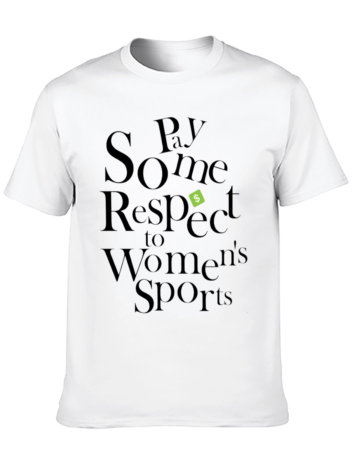 Pay Some Respect to Womens Sports Black T-Shirt