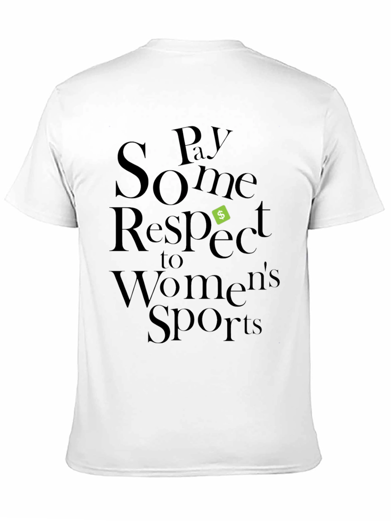 Pay Some Respect to Womens Sports Black T-Shirt
