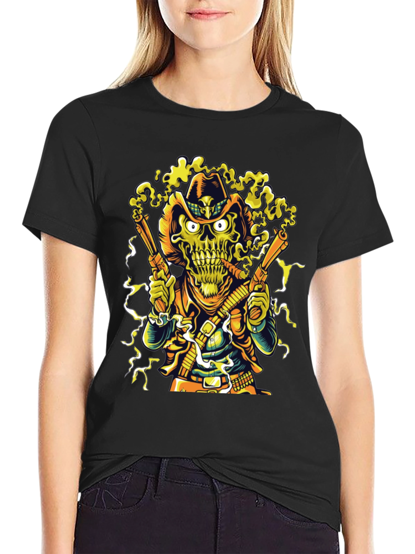 Cowboy Skeleton Graphic T-Shirt