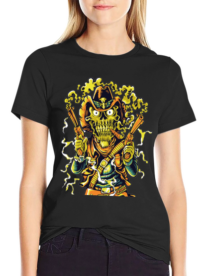 Cowboy Skeleton Graphic T-Shirt