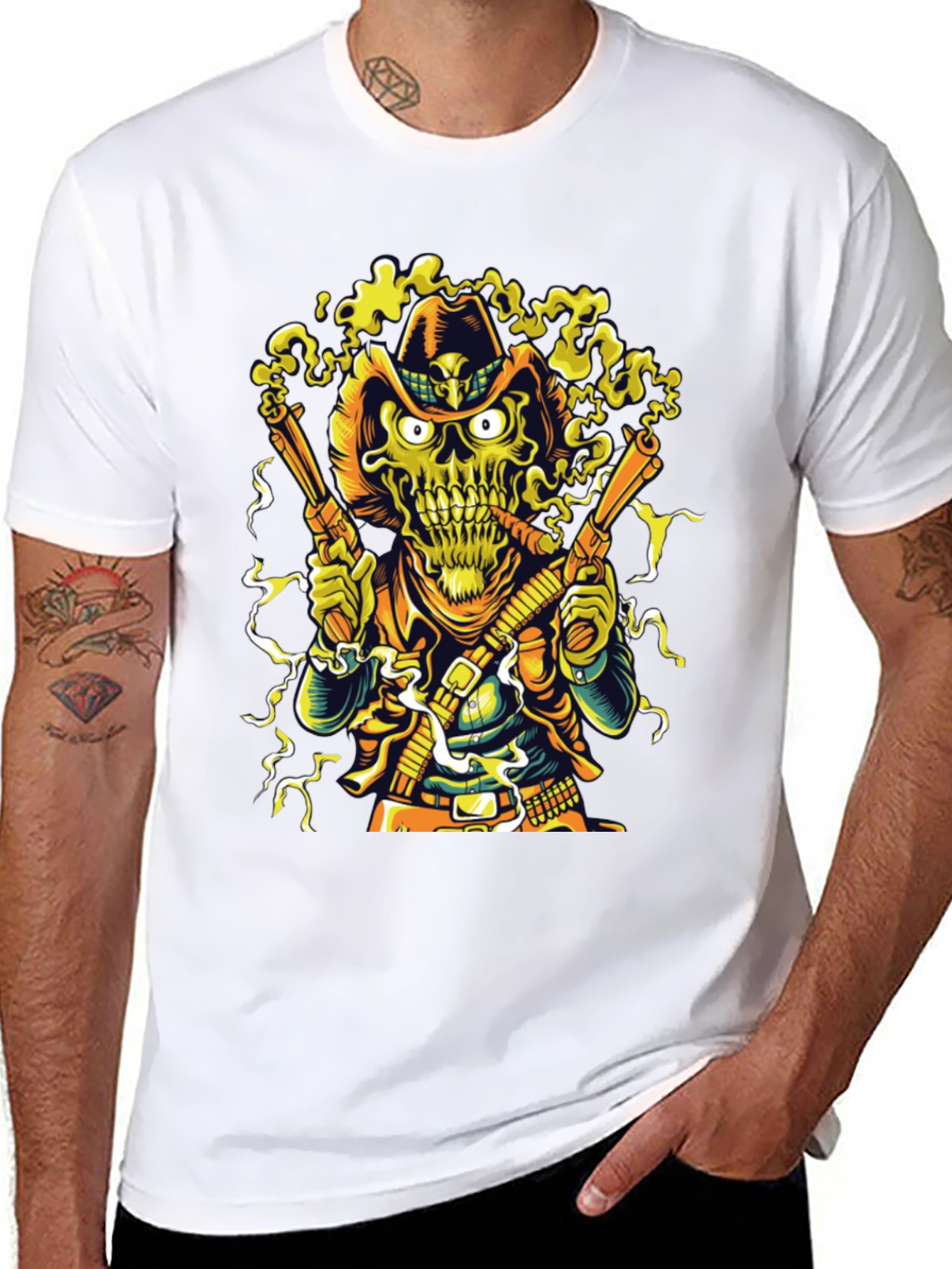 Cowboy Skeleton Graphic T-Shirt