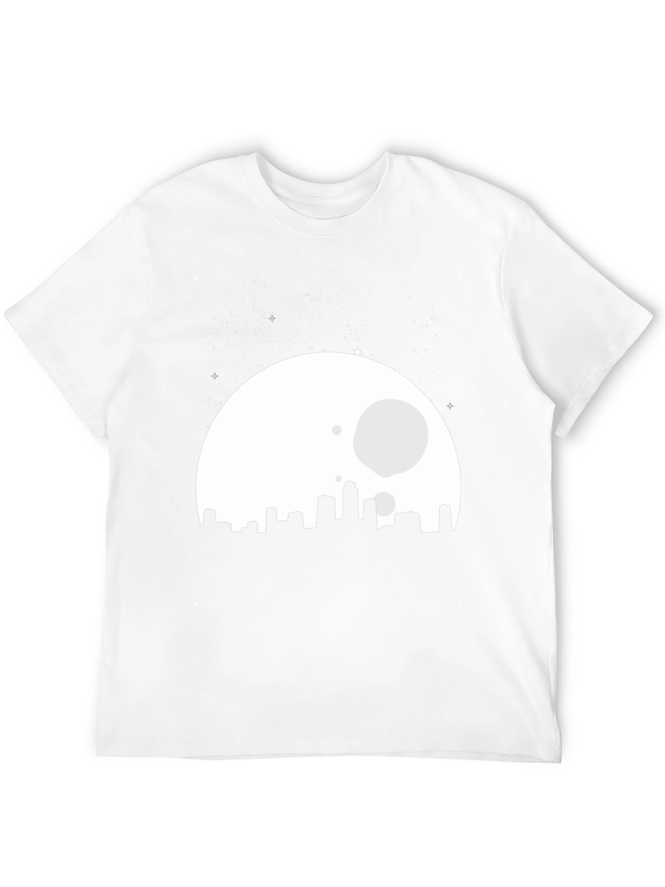 City Moon Graphic T-Shirt - Black