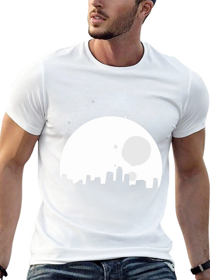 City Moon Graphic T-Shirt - Black