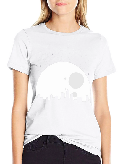 City Moon Graphic T-Shirt - Black