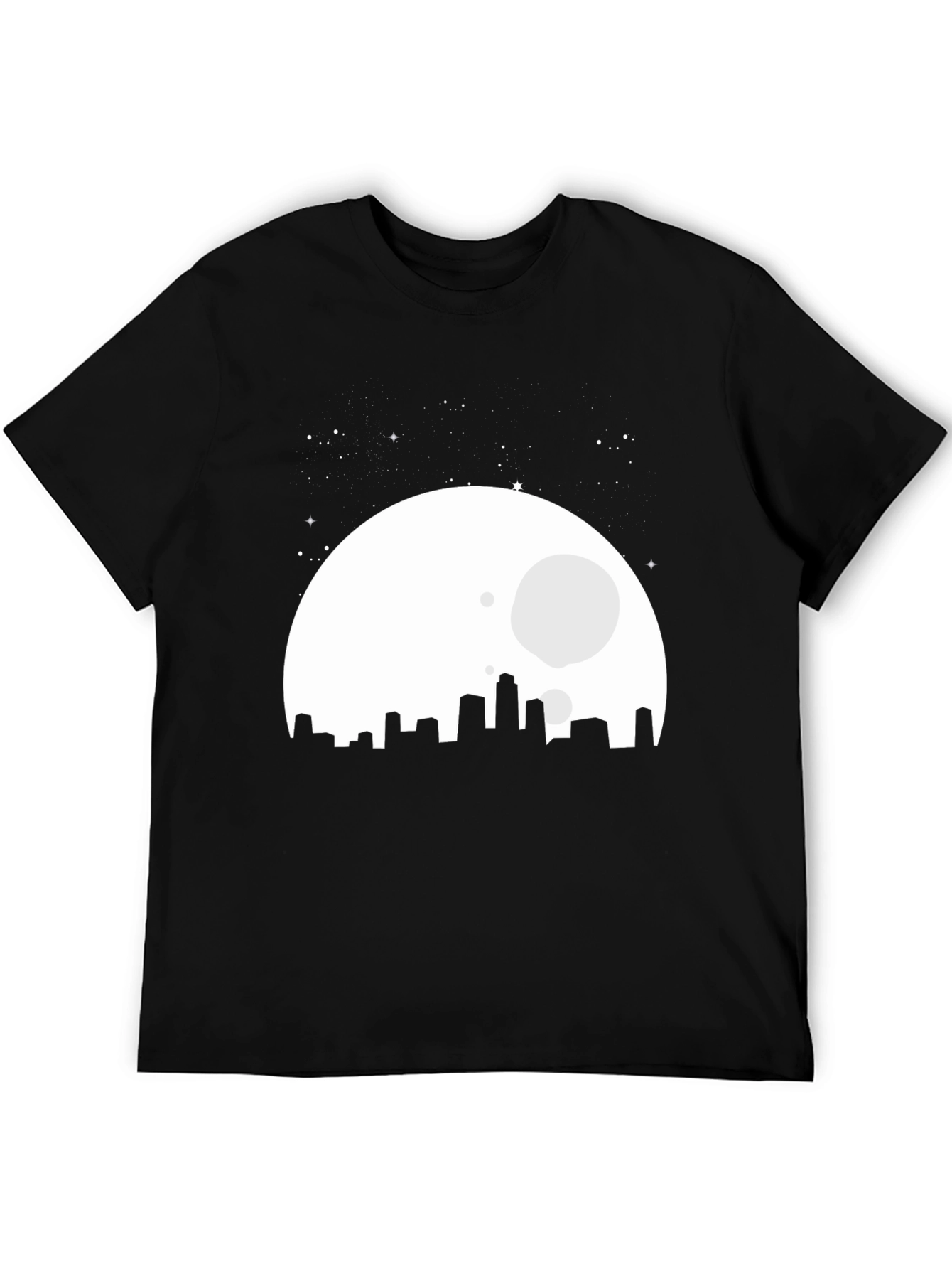 City Moon Graphic T-Shirt - Black