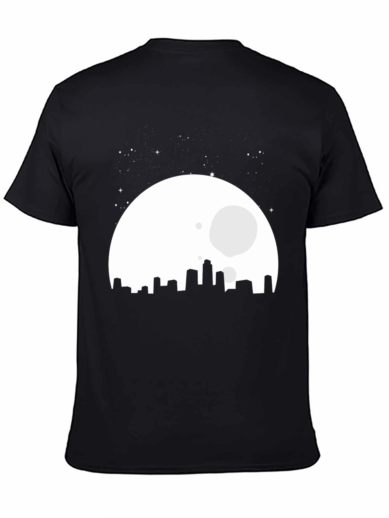 City Moon Graphic T-Shirt - Black