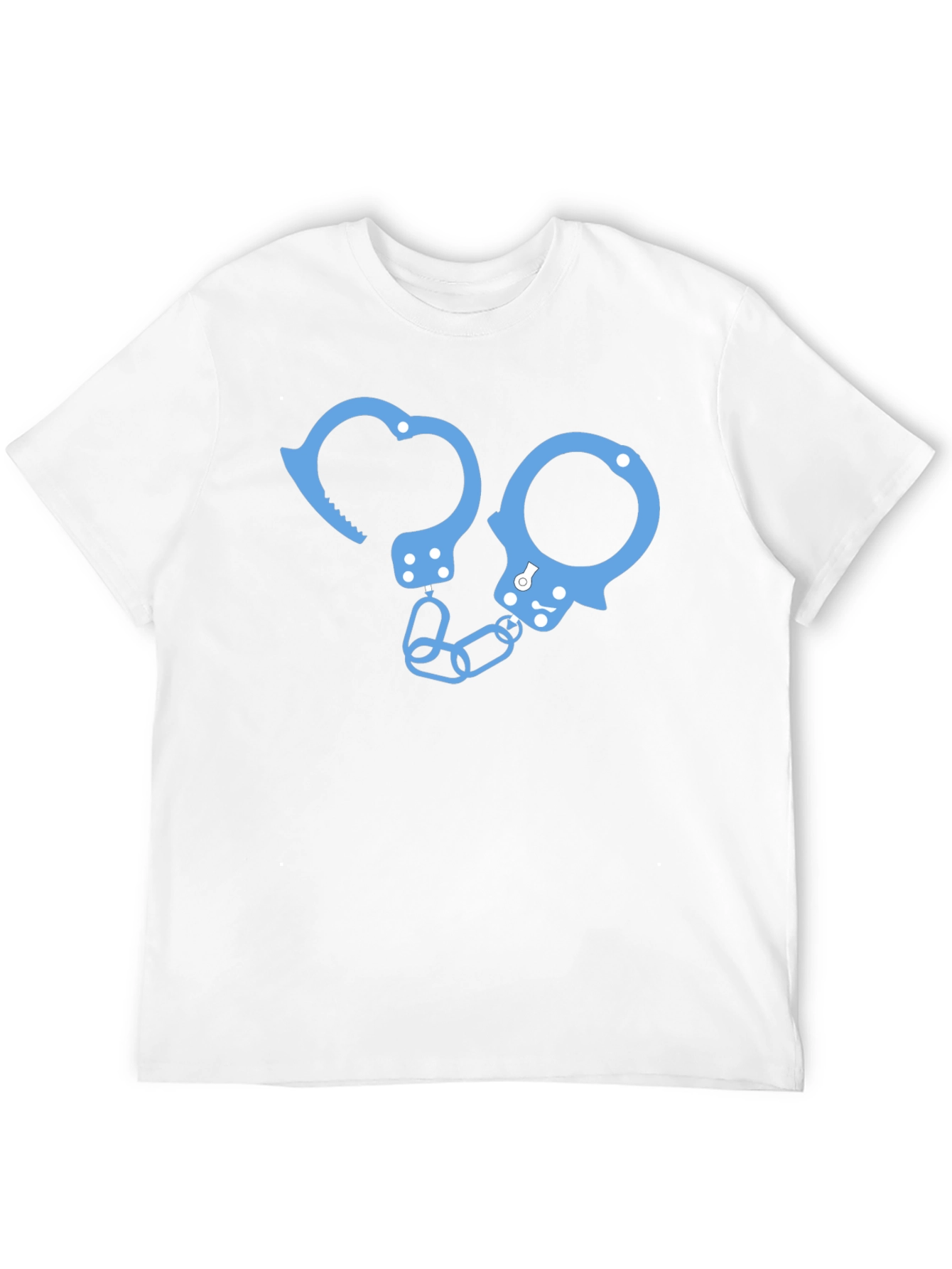 Novelty Handcuff Graphic T-Shirt - Black