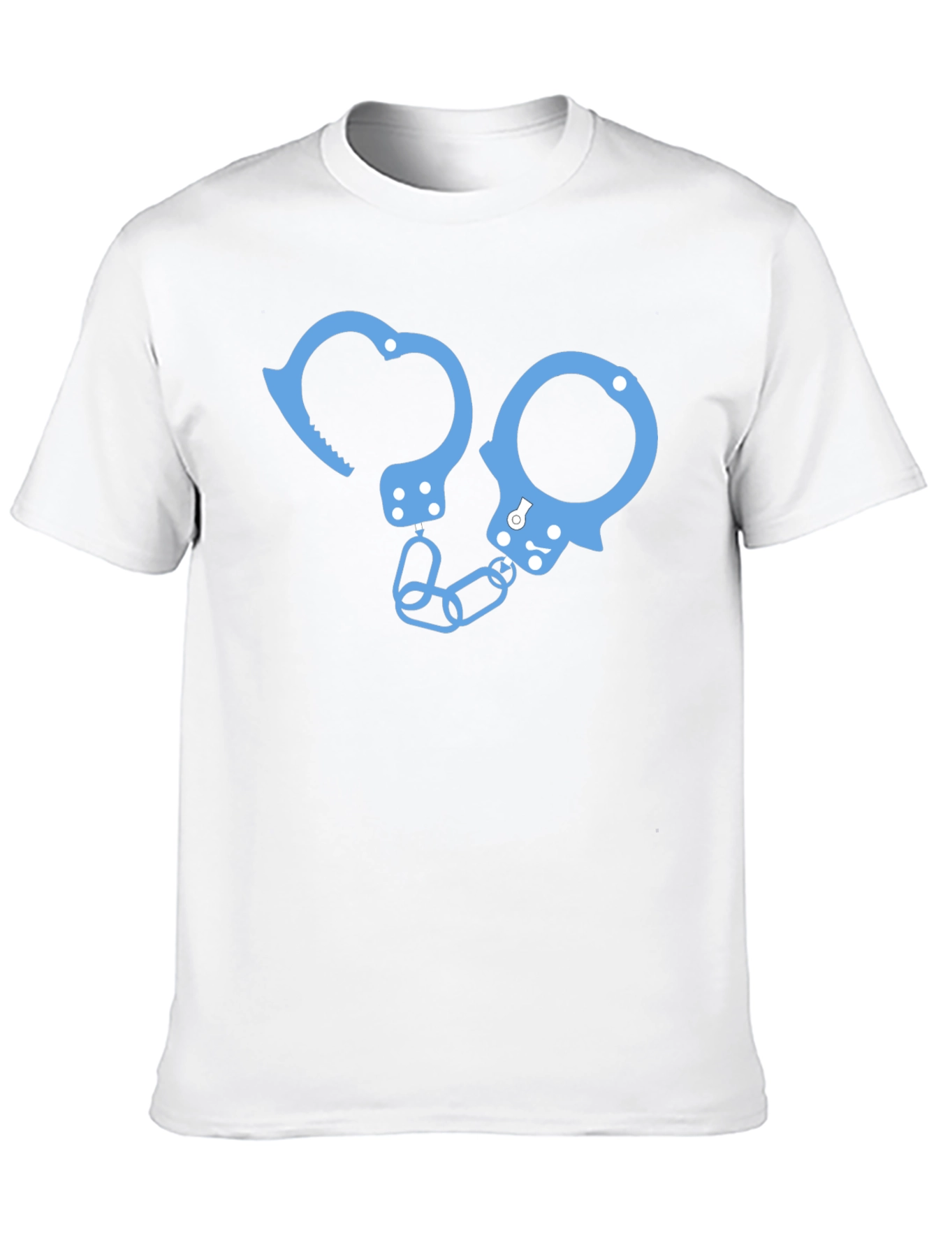 Novelty Handcuff Graphic T-Shirt - Black