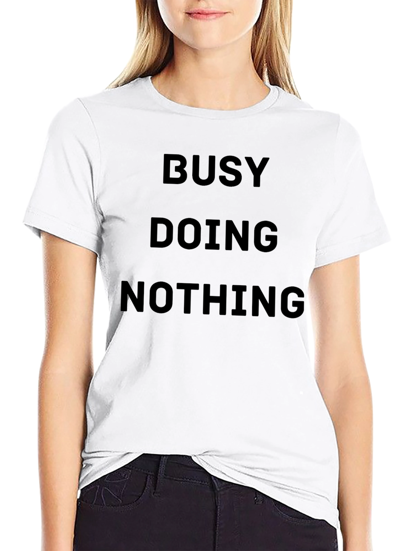 Busy Doing Nothing Black T-Shirt
