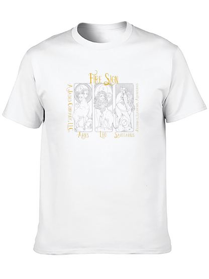 Fire Sign Zodiac T-Shirt - Aries Leo Sagittarius