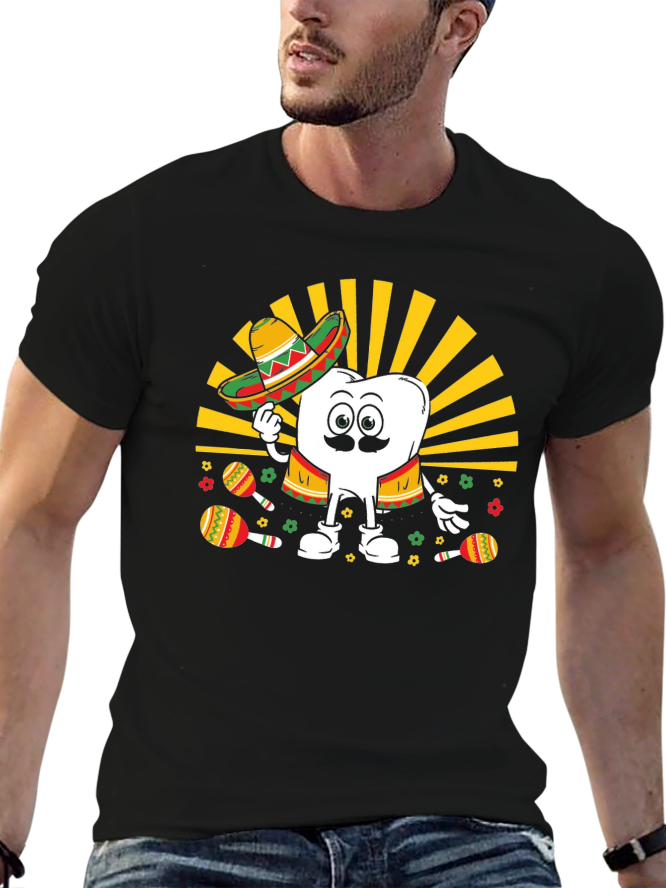 Cinco de Mayo Tooth Graphic T-Shirt