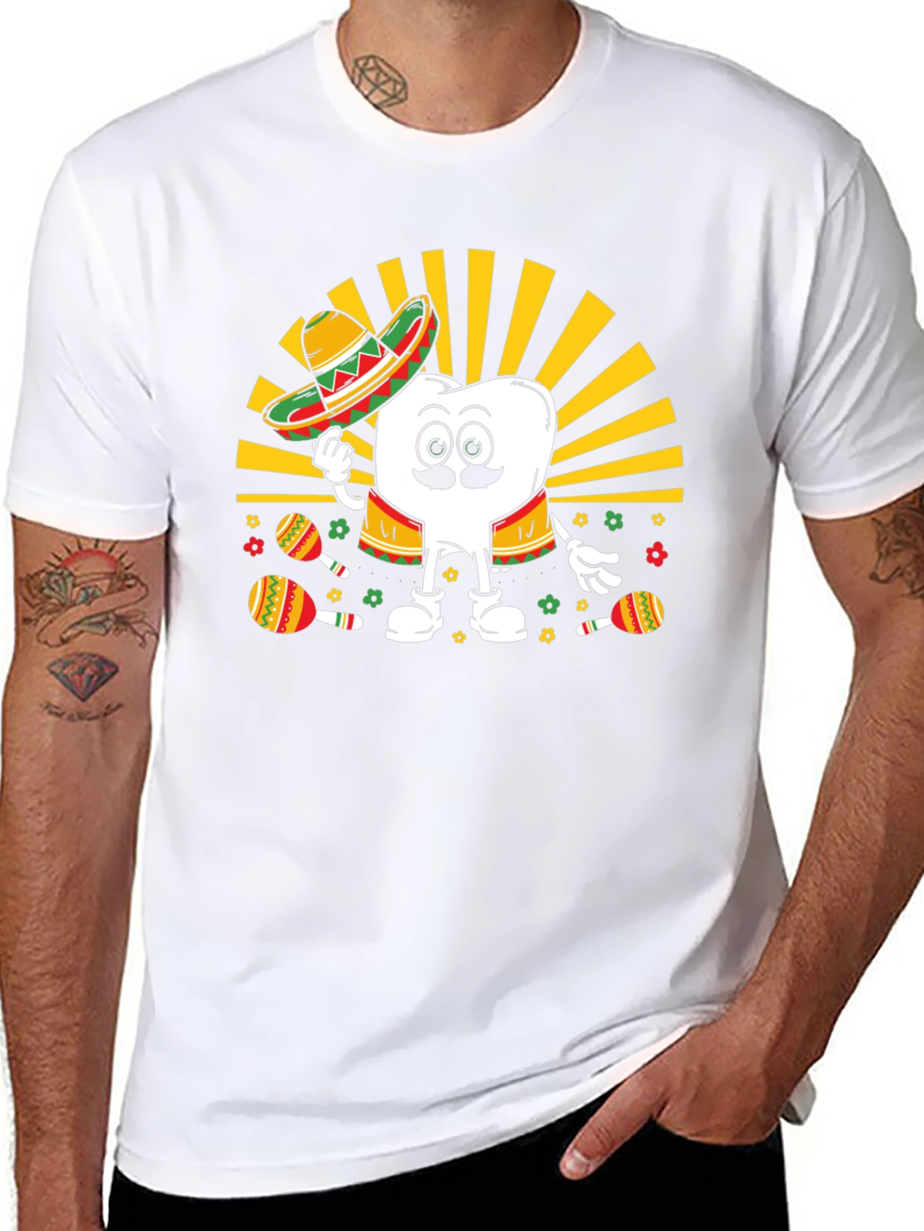 Cinco de Mayo Tooth Graphic T-Shirt