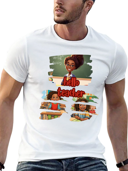 Hello Teacher Black T-Shirt