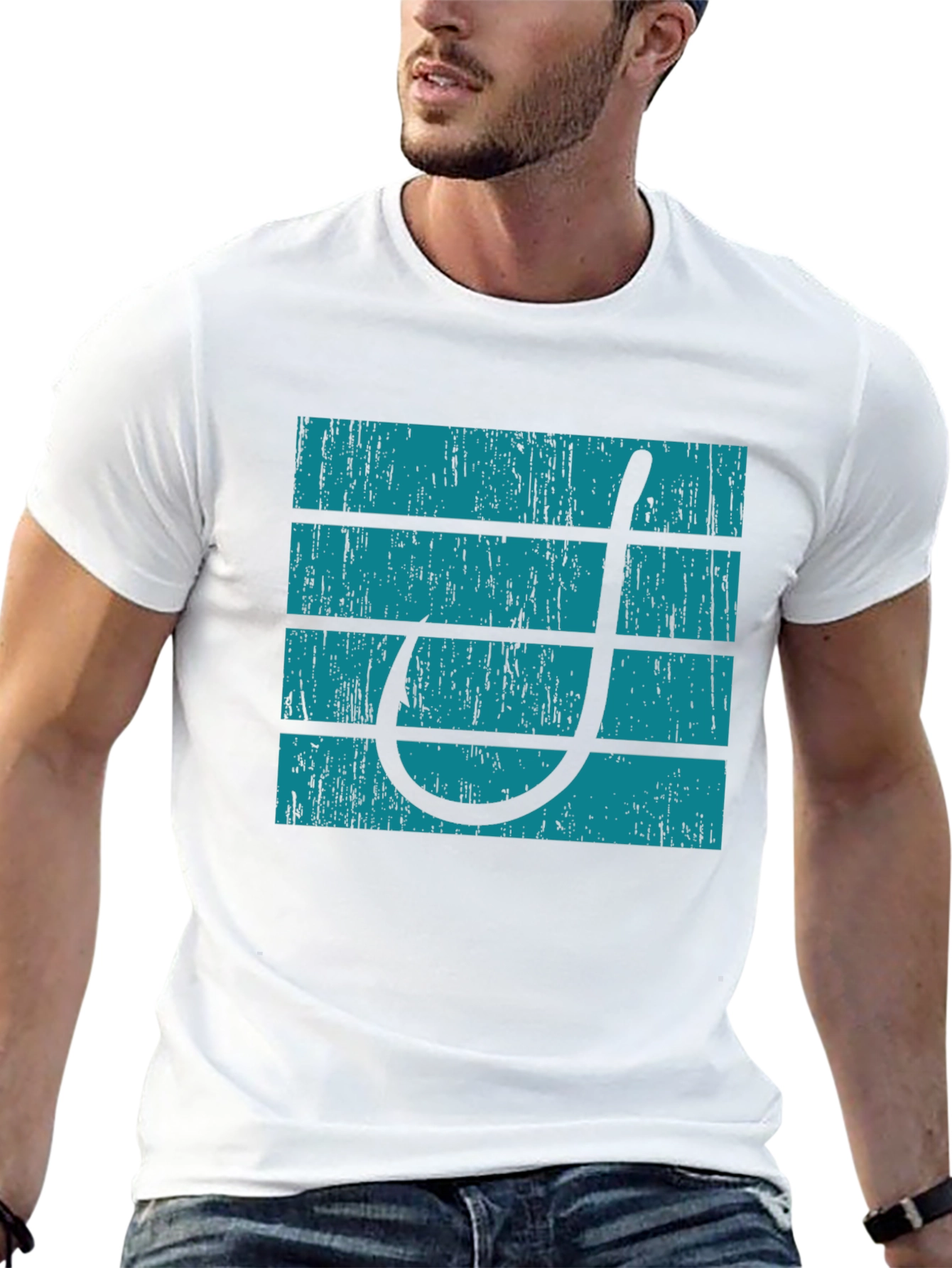 Fishing Hook Tee: Retro Style Anglers Choice