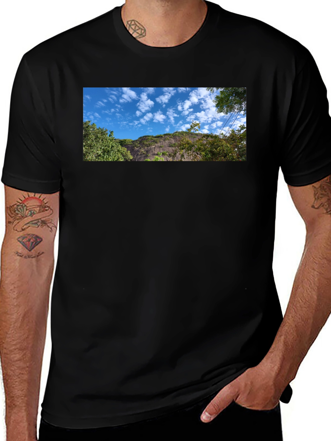 Nature Graphic T-Shirt - Black
