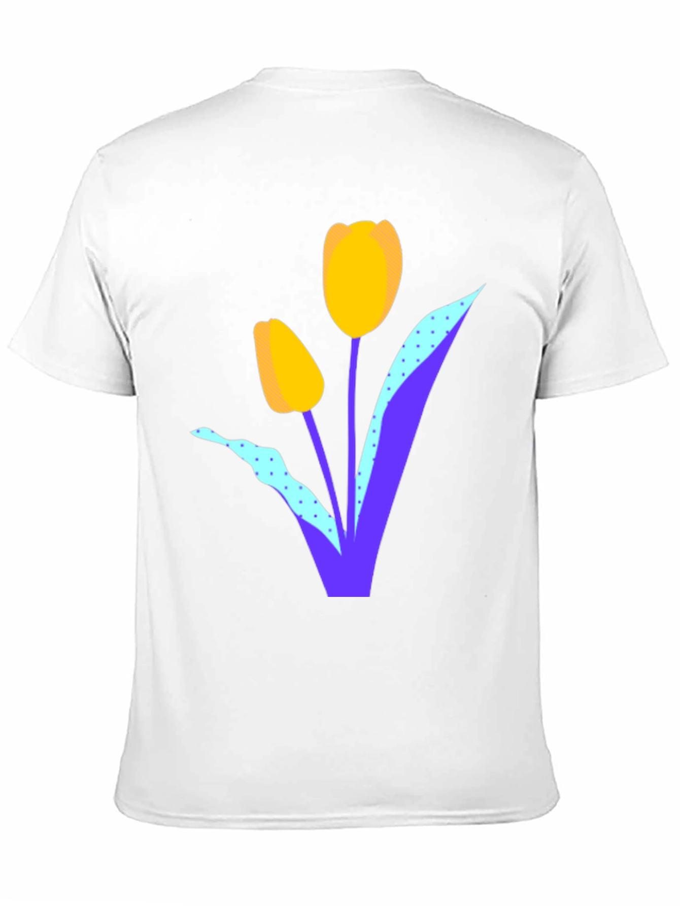 Mens Black Tulip Graphic T-Shirt