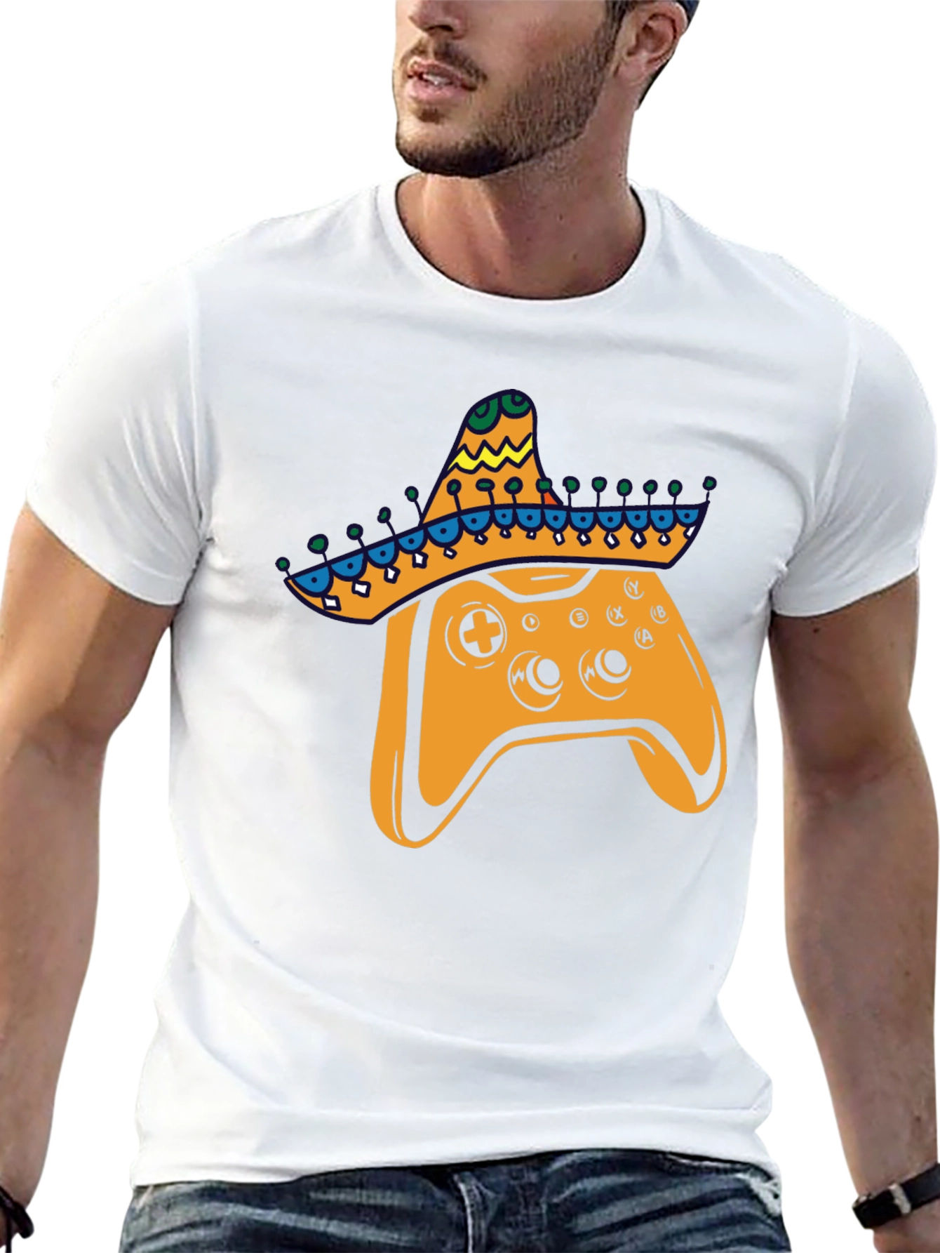 Gamer Fiesta T-Shirt: Controller with Sombrero!