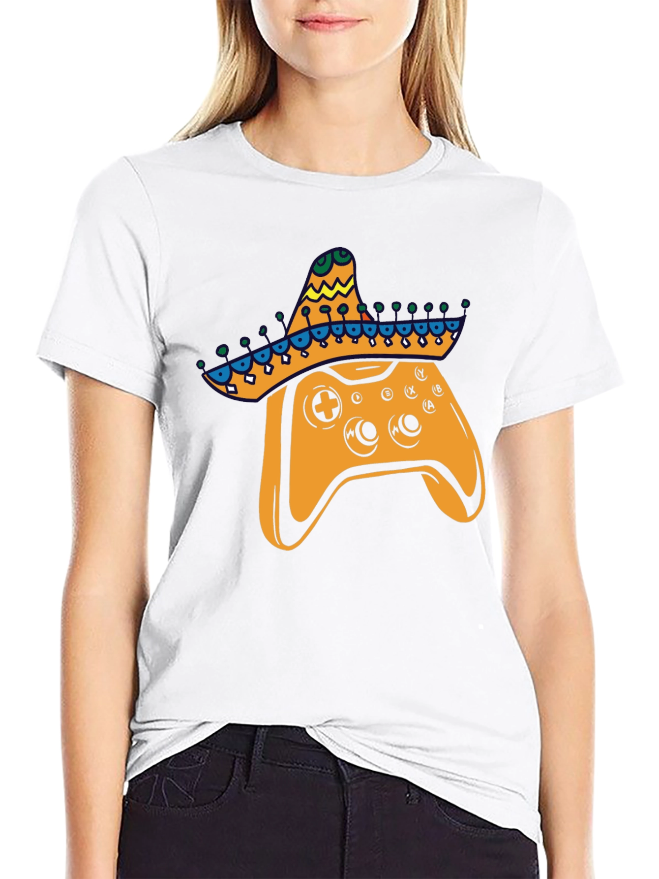 Gamer Fiesta T-Shirt: Controller with Sombrero!