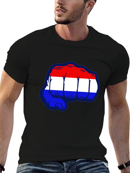 Netherlands Flag Fist Graphic T-Shirt