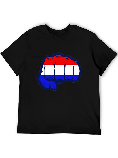 Netherlands Flag Fist Graphic T-Shirt