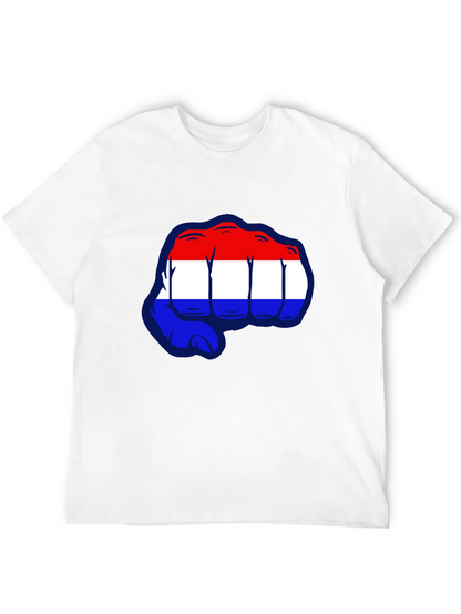 Netherlands Flag Fist Graphic T-Shirt