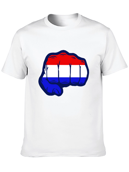 Netherlands Flag Fist Graphic T-Shirt
