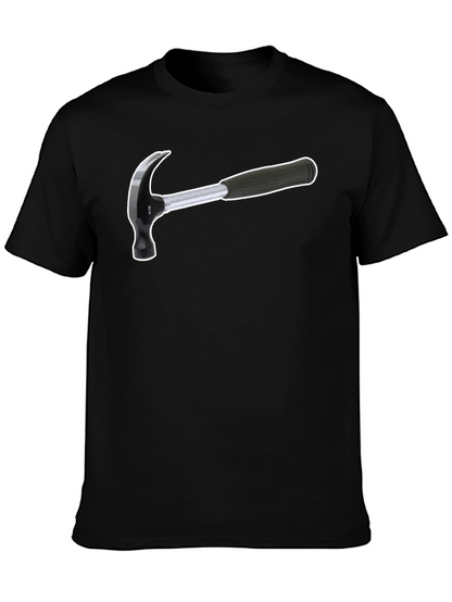 Hammer Graphic T-Shirt - Black Cotton Tee