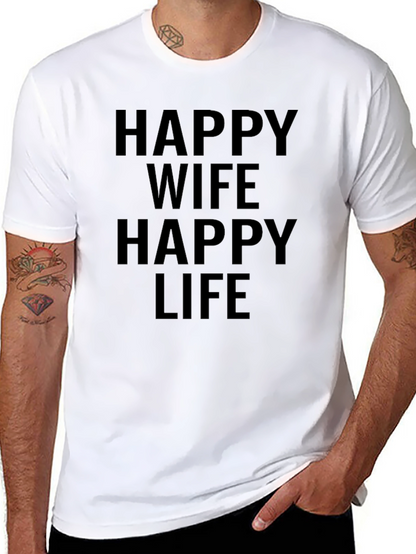 Happy Wife Happy Life T-Shirt