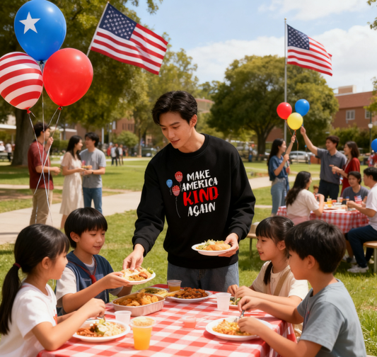 "Make America Kind Again" Gentle Patriotic Kindness Sweatshirt