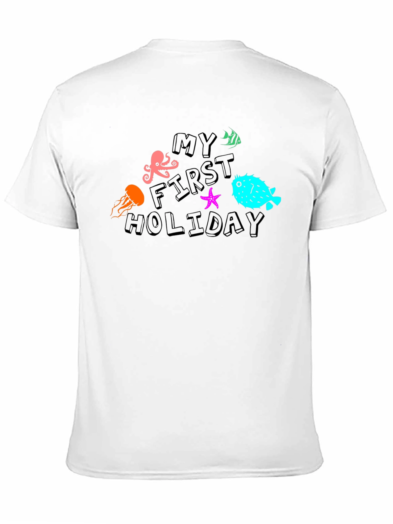 My First Holiday Ocean Life Black T-Shirt