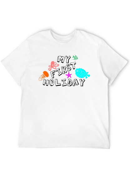 My First Holiday Ocean Life Black T-Shirt